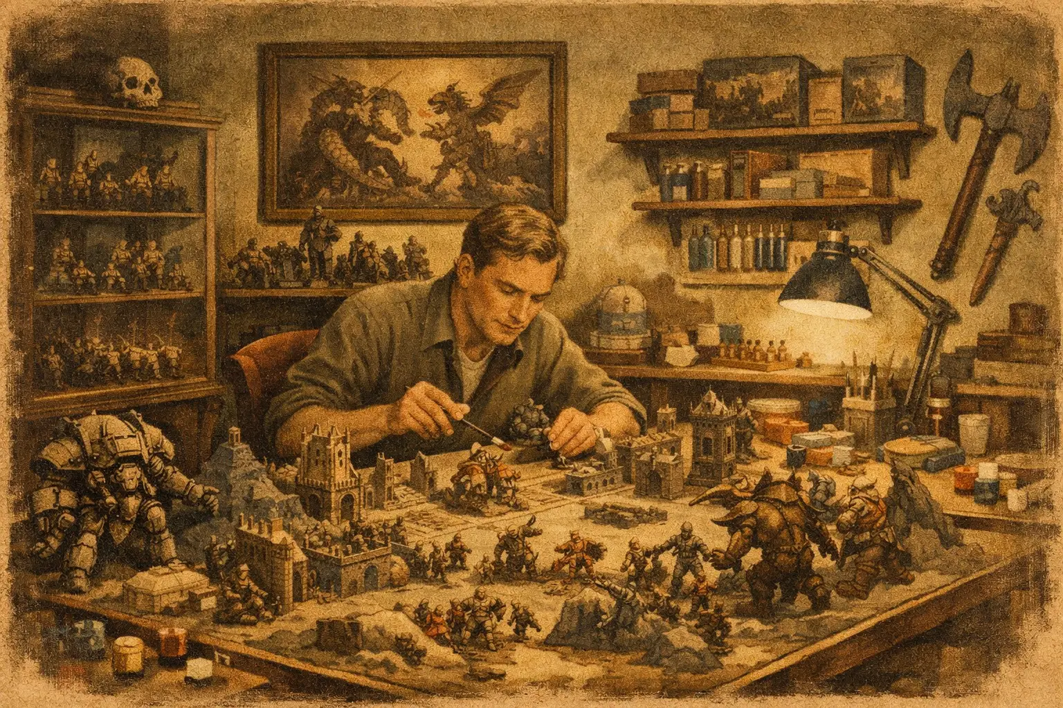 Warhammer gaming room der faktisk virker